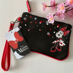Disney Mickey Minnie Mouse wristlet pouch wallet credit card holder new NWT